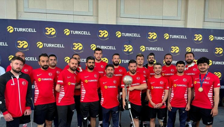 Avrupa şampiyonu Ampute Milli Futbol Takımı yurda döndü