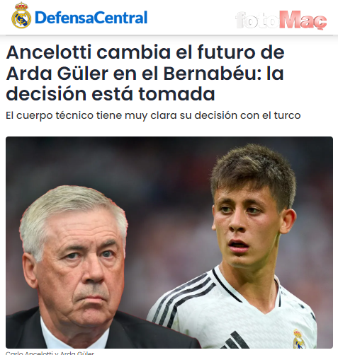 Carlo Ancelotti'nin flaş Arda Güler yorumu! "Şu an için olmasa da..."