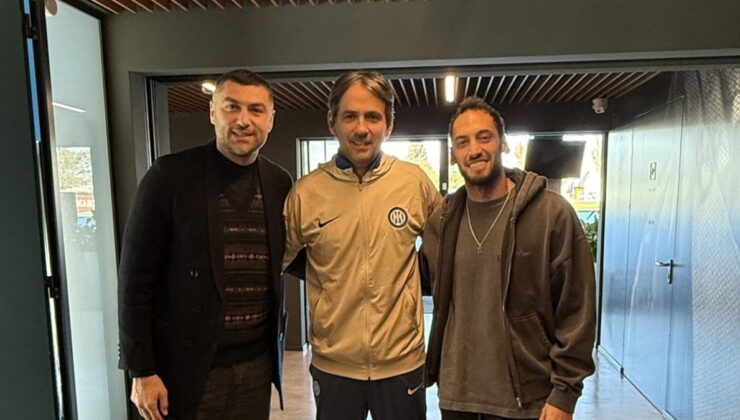 Burak Yılmaz’dan Hakan Çalhanoğlu’na ziyaret