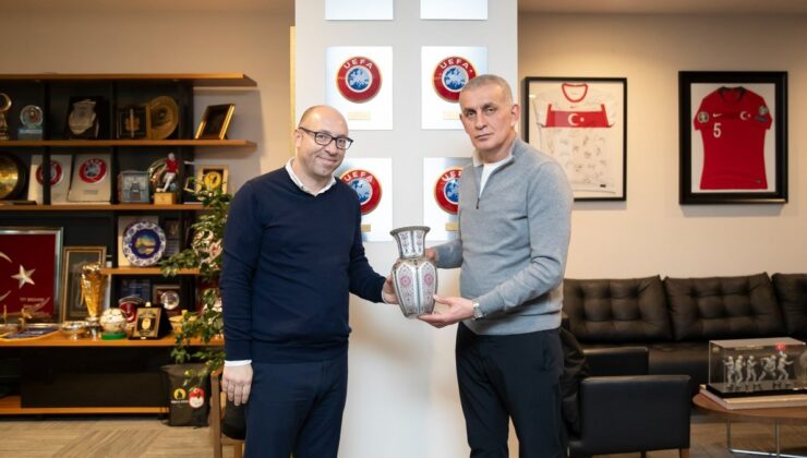 Malta Futbol Federasyonu Başkanı’ndan İbrahim Hacıosmanoğlu’na ziyaret